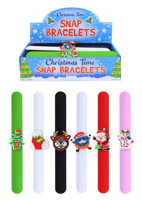 Christmas Snap Bracelets (6 Assorted Designs)