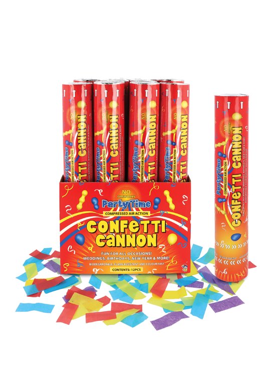 Party Time Multicolour Paper Confetti Cannon (30cm)