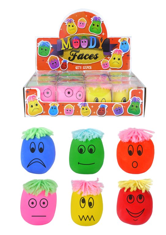 Moody Squeeze Faces (6cm) Assorted Designs