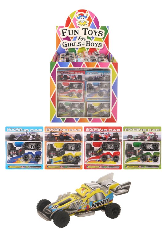 Self Assemble / DIY Pullback Racing Cards (4 Assorted Colours)