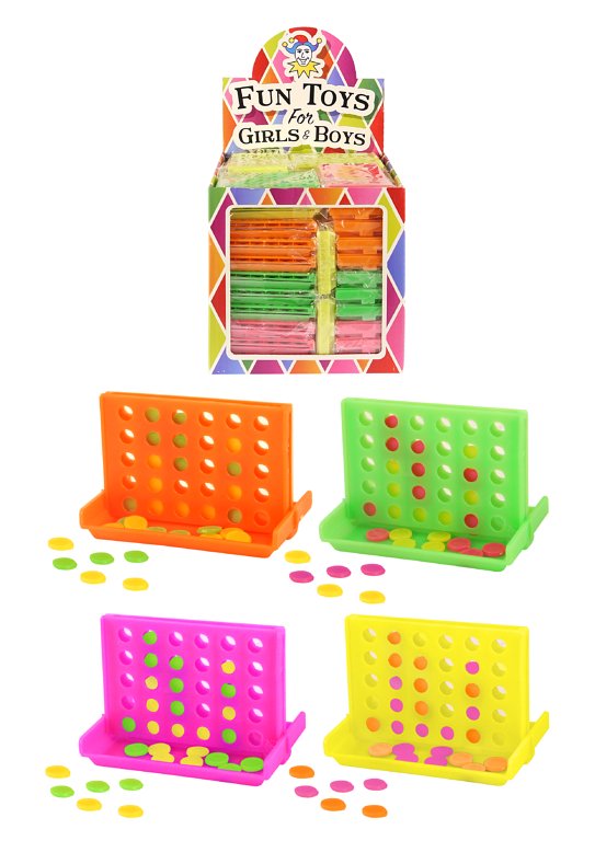 Line Up Game (7.5cm) 4 Assorted Neon Colours