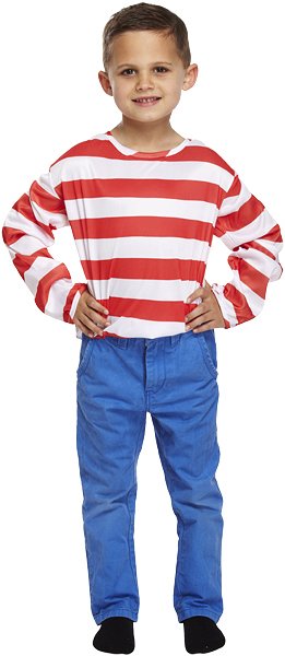 Children's Striped Red and White Top (Medium / 7-9 Years)