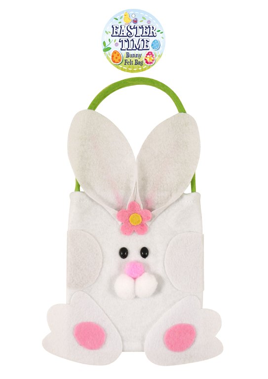 Felt Easter Bunny Bag (17cm x 23cm) Fancy Dress and Party Accessory