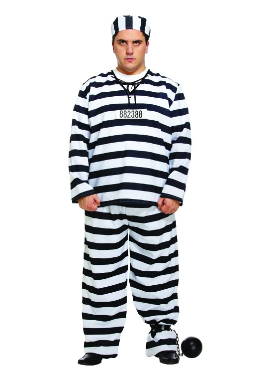 Prisoner (XL) Adult Fancy Dress Costume