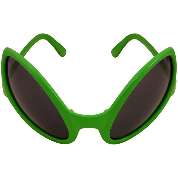 Green Alien Glasses with Dark Lenses (Adult)