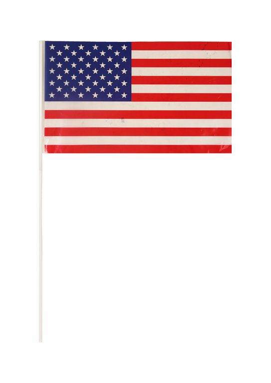 USA Hand Flag with Stick (29cm x 17cm)