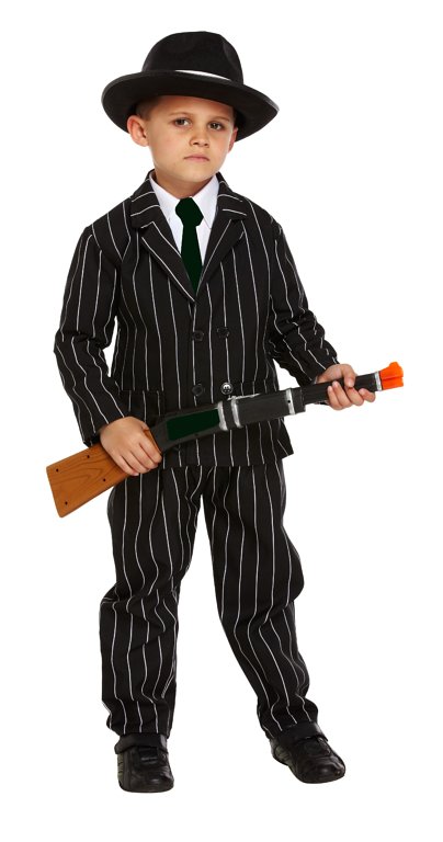 Children's Gangster Costume (Small / 4-6 Years)