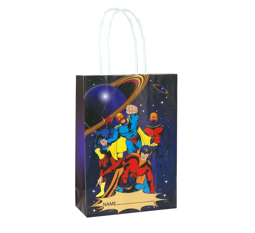 Superhero Paper Party Bag with Handles