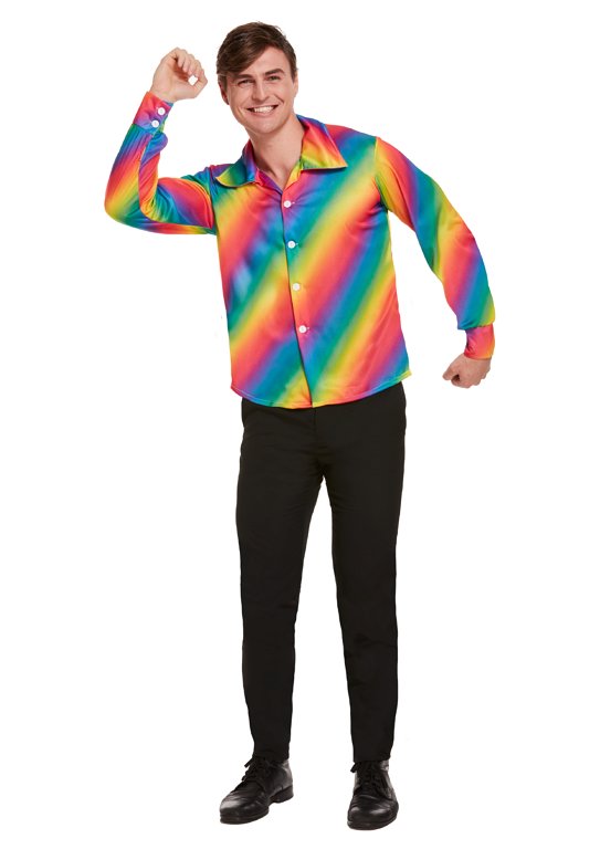 Rainbow Shirt (One Size) Adult Fancy Dress