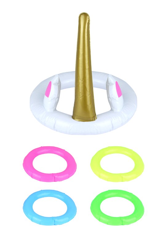 Inflatable Unicorn and Hoop Game Set (5pcs)