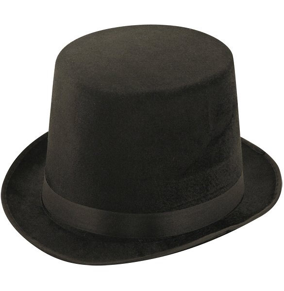 Lincoln Style Black Velour Hat (Adult)