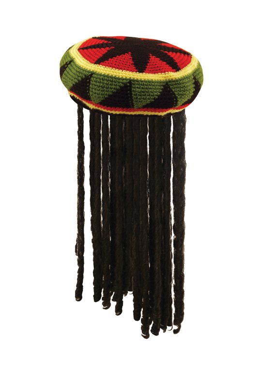 Adult's Deluxe Jamaican Hat with Hair
