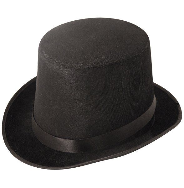Black Velour Top Hat (Adult)