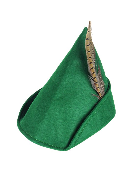 Green Robin Hood Hat with Feather (Adult)