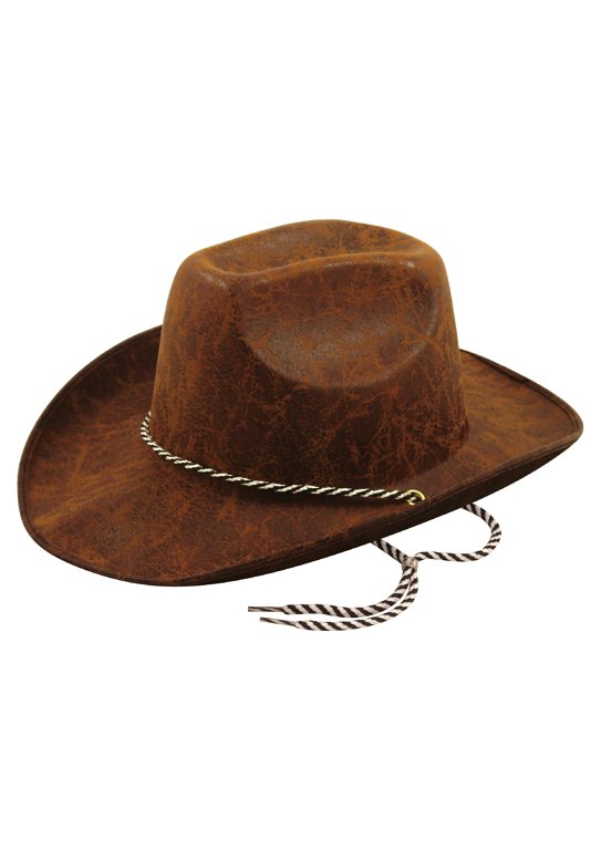 Leather Look Cowboy Hat (Adult)