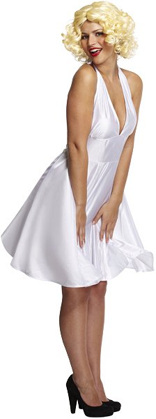 Lady in White Adult Fancy Dress Costume (One Size)