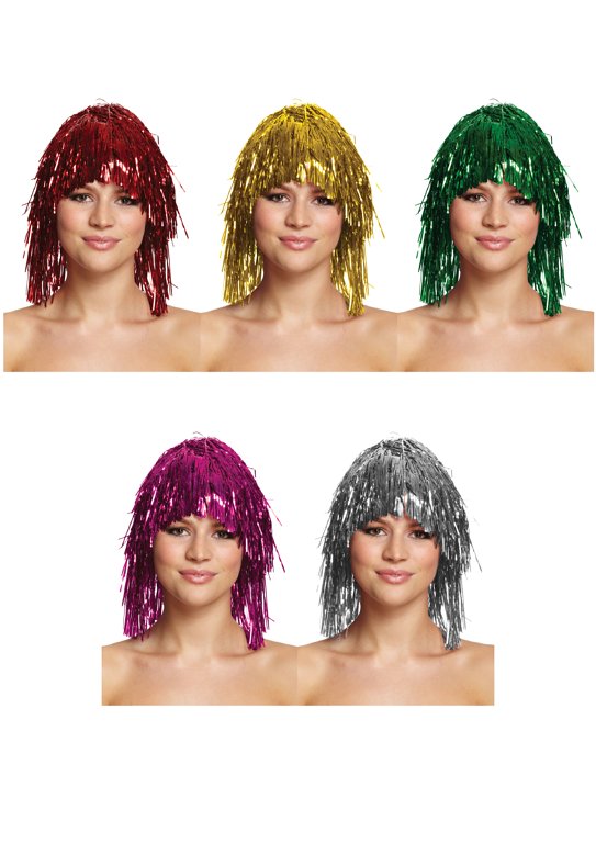 Tinsel Wig (20g) 5 Assorted Colours