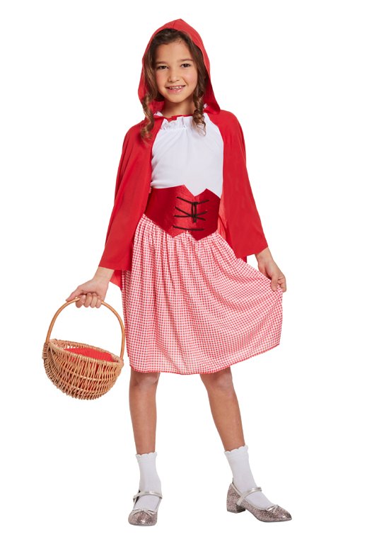 Children's Red Hooded Girl Costume (Medium / 7-9 Years)