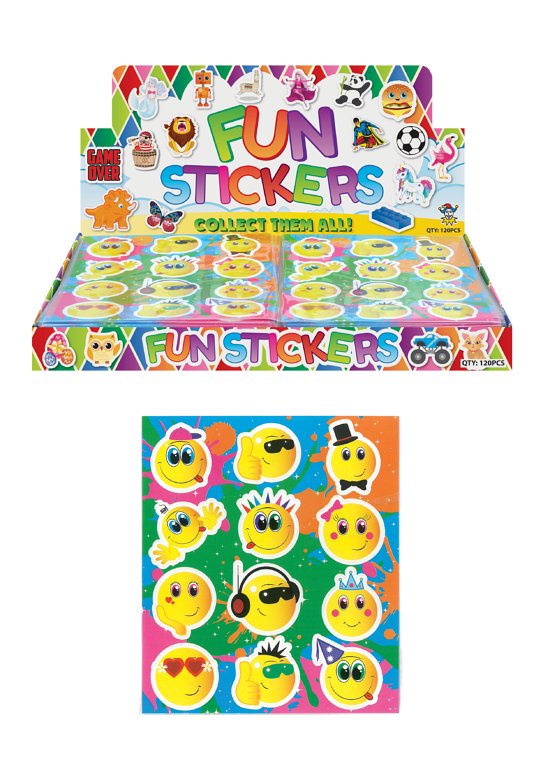 Yellow Smile Sticker Sheets (10cm x 11.5cm)