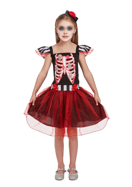 Children's Skeleton Girl Costume (Large / 10-12 Years)