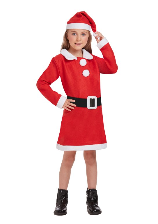 Children's Santa Girl Costume (Medium / 7-9 Years)