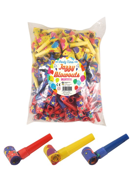 Jazzy Party Blowouts (4cm) 3 Assorted Colours