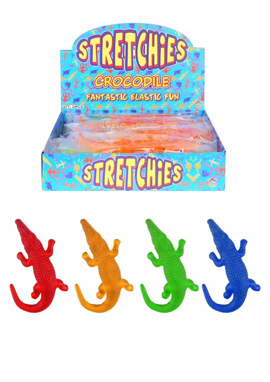 Stretch Sticky Crocodiles (4 Assorted Colours)