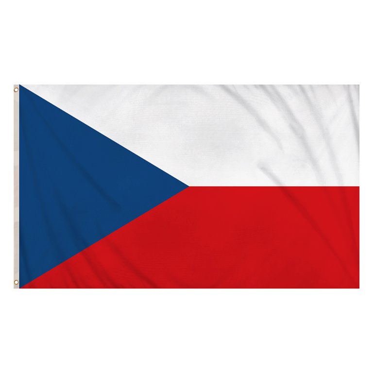 Czech Republic Flag (5ft x 3ft) Polyester, double stitched seam, metal eyelets