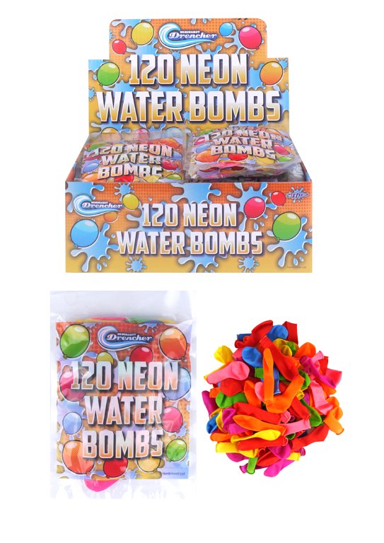 Water Bombs (120pcs) Assorted Neon Colours