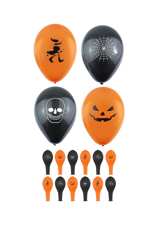 Halloween Balloons with Print (23cm) Assorted Colours and Designs