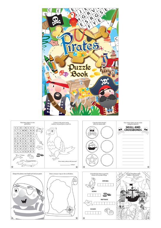 Mini Pirate Puzzle Books (10.5x14.5cm)