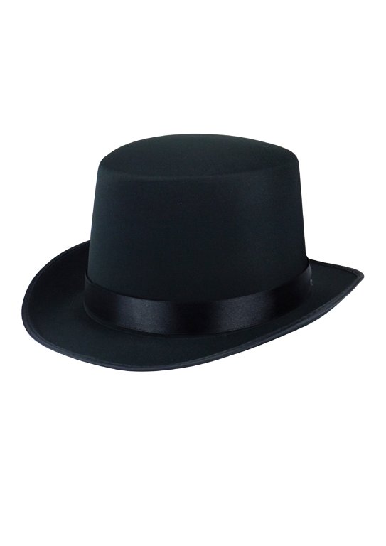 Black Satin Top Hat (Adult)