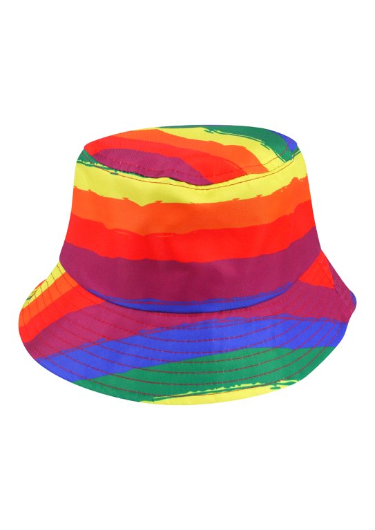 Rainbow Pride Bucket Hat with Stripes (Adult)