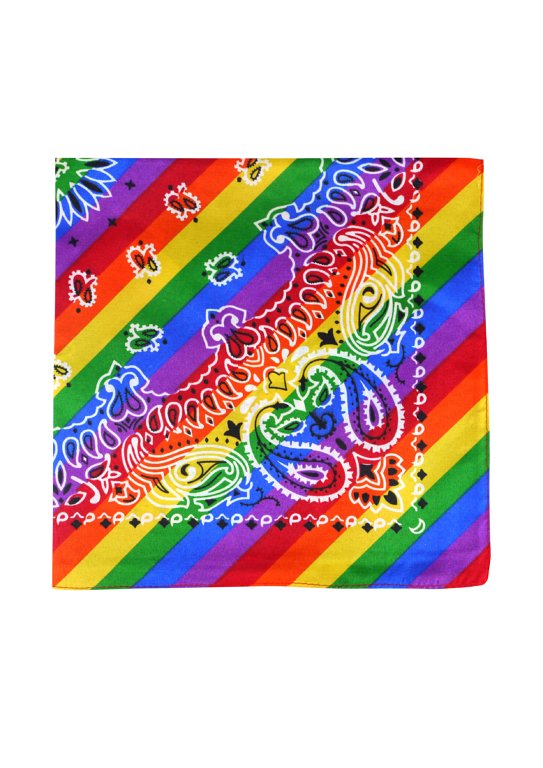 Rainbow Pride Patterned Bandana (55cm x 53cm)