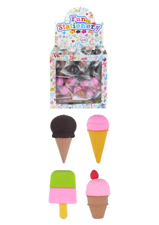 Ice Cream Erasers (4 Assorted Designs)