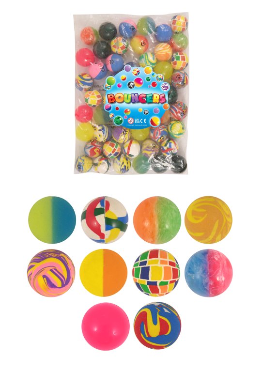 Bouncy Balls / Jet Balls (4.3cm) 10 Assorted Colours and Designs
