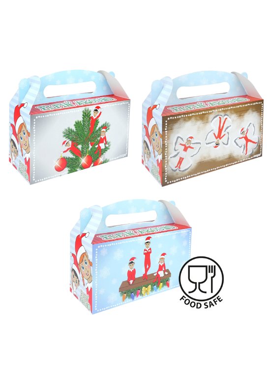 Elfin Around Christmas Lunch Boxes (Large) 3 Assorted Designs