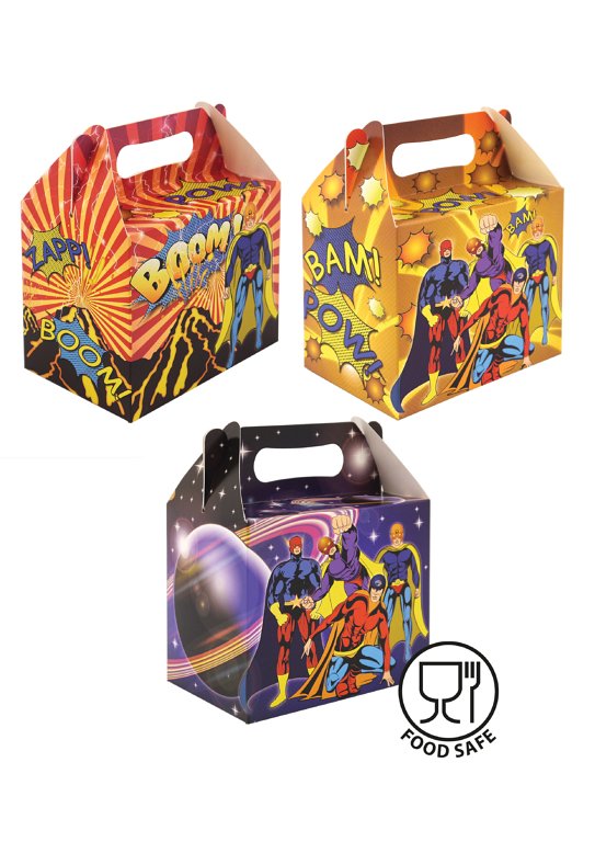 Superhero Lunch Boxes (3 Assorted Designs)