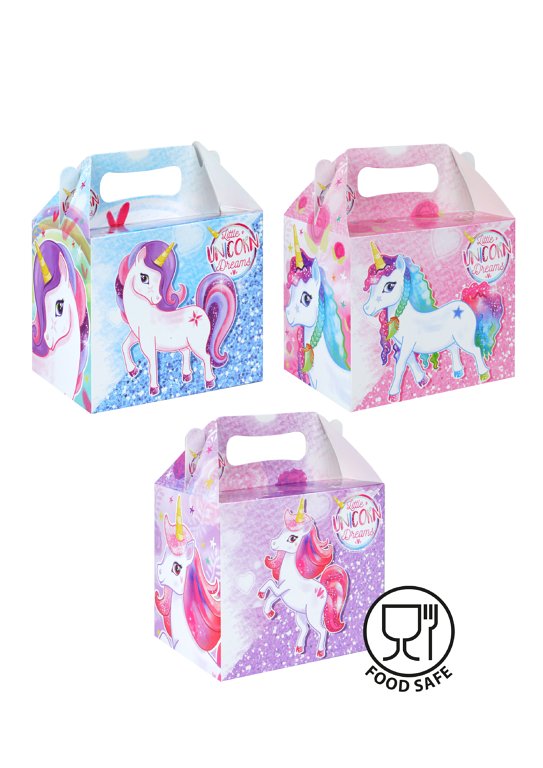 Unicorn Lunch Boxes (3 Assorted Designs)