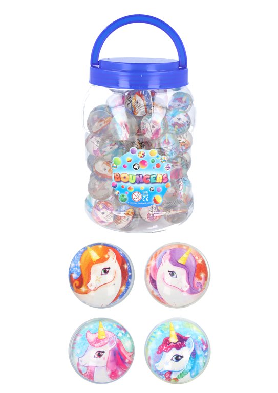 Unicorn Bouncy Balls / Jet Balls (3.3cm) 4 Assorted Designs