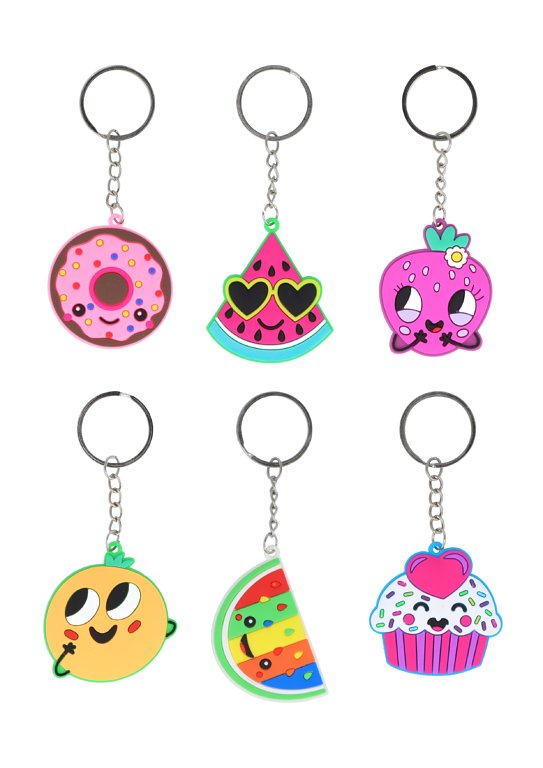Fruity Sweet Keychains (5cm) 6 Assorted Designs