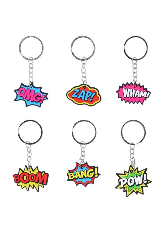 Comic Impact Keychains (5cm) 6 Assorted Designs