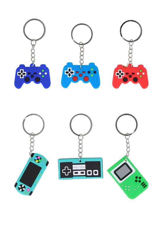 Gamer Keychains (5cm) 6 Assorted Designs