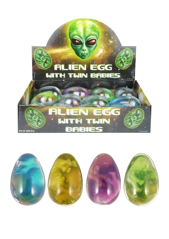 Alien Egg with Twin Babies (8.5cm x 5.3cm)