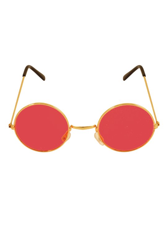 Gold Framed Glasses with Red Lenses (Adult)