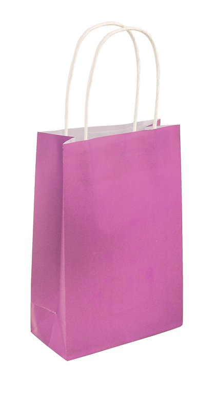 Purple Paper Party Bag with Handles