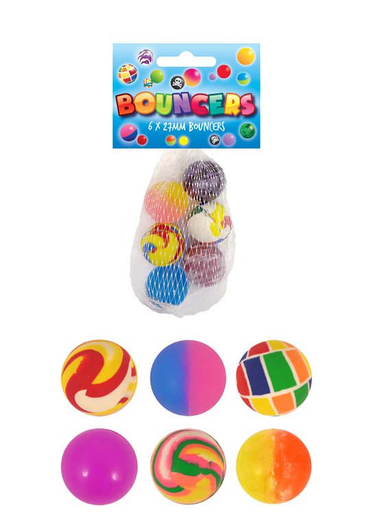 Bouncy Balls / Jet Balls (2.5cm) 6 Assorted Colours and Designs