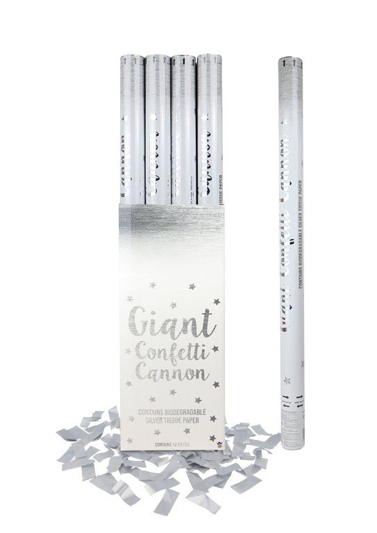 Silver Paper Confetti Cannon (80cm)