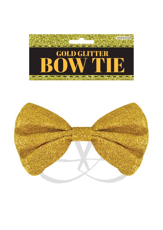 Gold Glitter Bow Tie (12x7cm)