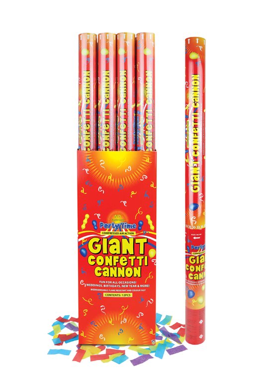 Party Time Multicolour Paper Confetti Cannon (80cm)